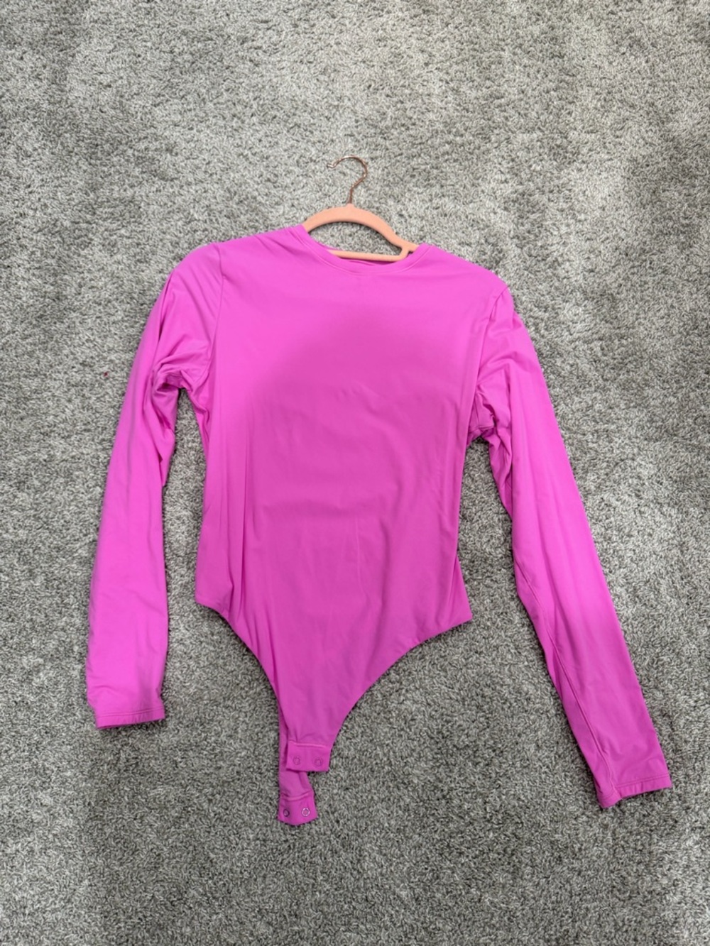 SKIMS Hot Pink Long Sleeve Bodysuit